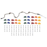 vidaXL Laipiojimui skirti akmenys su virve, 25vnt., įvairių spalvų