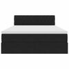 vidaXL Saugos lova su čiužiniu su saugykla Juoda 140 x 190 cm Aksomas