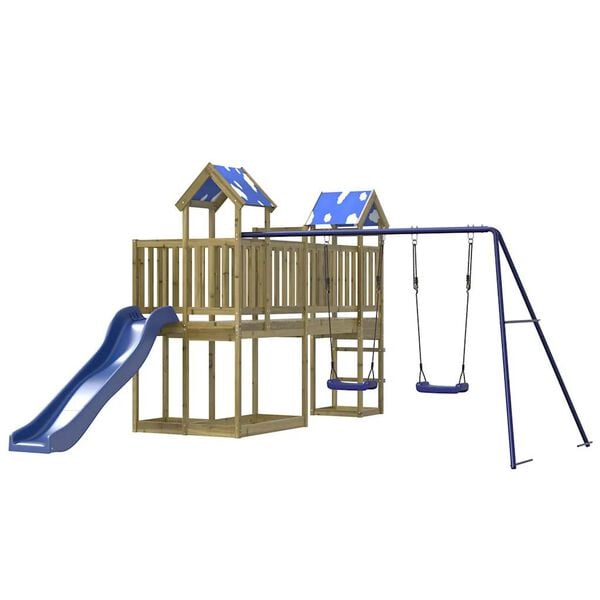 vidaXL Lauko žaidimų aik&scaron;telės komplektas, impregnuota pu&scaron;ies mediena