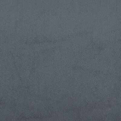 vidaXL Lovos rėmas su galvūgaliu, tamsiai pilkas, 180x200 cm, aksomas
