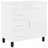 vidaXL Vonios tualeto komplektas Itin blizgi balta 60 x 35 x 60 cm