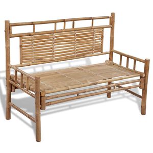 vidaXL Sodo suoliukas, 120 cm, bambukas