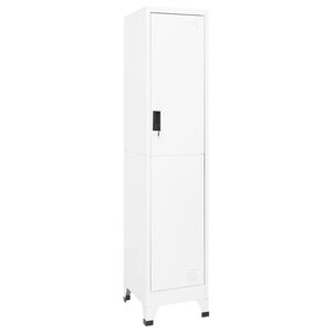 vidaXL Persirengimo spintelė, baltos spalvos, 38x45x180cm, plienas