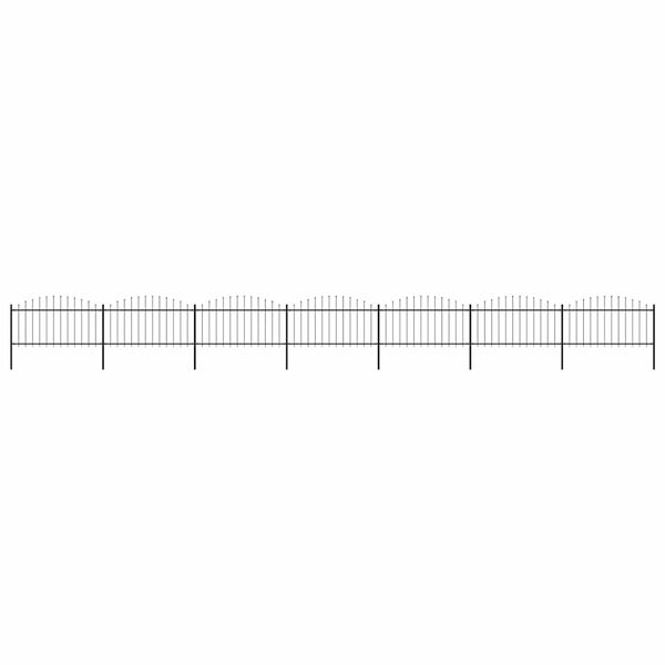 vidaXL Sodo tvora su ie&scaron;meliais, plienas, 1248x150cm, juoda