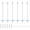 vidaXL Žemės inkaras 6 pcs Sidabrinė &Oslash;10 x 50 cm Cinkuotas metalas