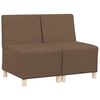 vidaXL Modulinis sofa vienetas be rankų 2 vnt. Ruda audinys