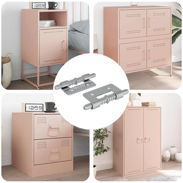 vidaXL Spyna 2 pcs Sidabro 46 x 17 x 1,2 mm Plienas