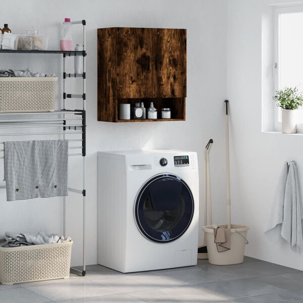 vidaXL Sieninė spintelė, dūminio ąžuolo, 60x31x70cm, apdirbta mediena