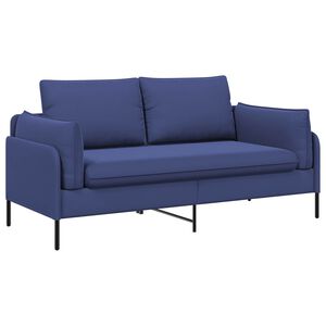 vidaXL Dvita&scaron;kė sofa 2 vietos Policijos mėlyna 188 x 81 x 89 cm