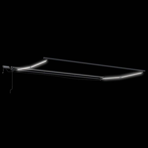 vidaXL Rankinis markizės rėmas su LED Antracitas 4 &times; 3 m Aliuminis