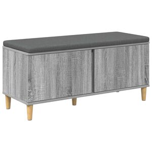 vidaXL Koridoriaus suolas su pagalve Pilka Sonoma 100 x 38 x 46 cm