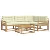 vidaXL Lauko sofos komplektas 5 pcs Balta ir kreminė 79 x 79 x 37 cm