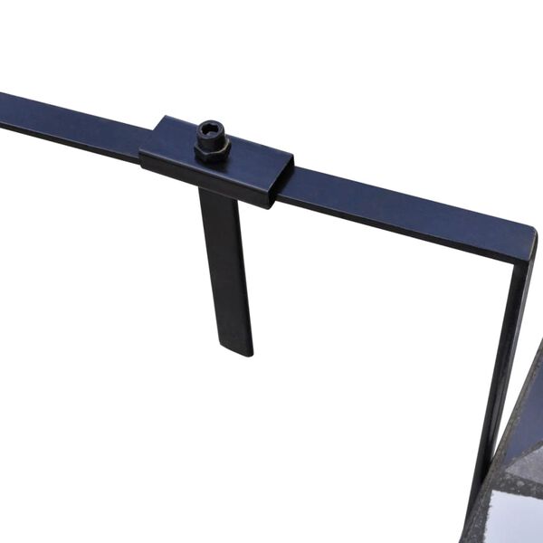 vidaXL Pakabinamas balkono staliukas, juodas ir baltas, mozaikinis