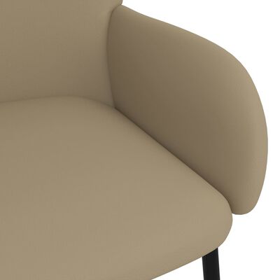 vidaXL Valgomojo kėdės, 2 vnt., kapučino spalvos, dirbtinė oda