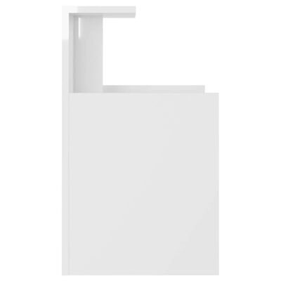 vidaXL Naktinės spintelės, 2vnt., baltos, 40x35x60cm, MDP, blizgios