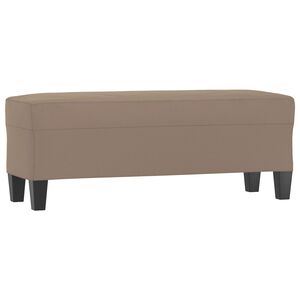 vidaXL Suoliukas, taupe spalvos, 100x35x41cm, mikropluo&scaron;to audinys