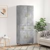 vidaXL Komoda, betono pilkos spalvos, 69,5x34x180cm, apdirbta mediena