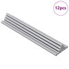 vidaXL Srieginis strypas 12 vnt. Sidabrinė 6 x 170 mm Plienas