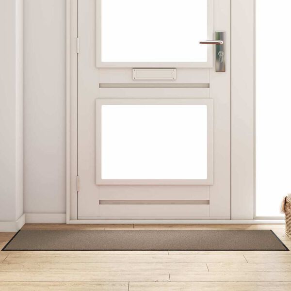 vidaXL Durų kilimėlis Kita Bežinė ir juoda 60 x 180 cm