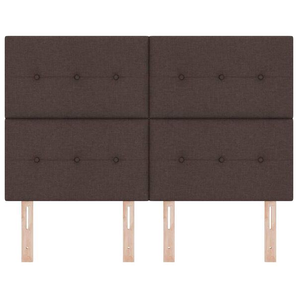 vidaXL Galvūgalis su galvūgalio Tamsiai rudas 144 cm Dirbtinė oda