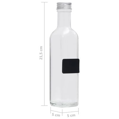 vidaXL Stikliniai buteliukai su užsukamais dangteliais, 20vnt., 250ml