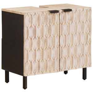 vidaXL Vonios kriauklės spinta su lentyna Balta 62 x 33 x 58 cm