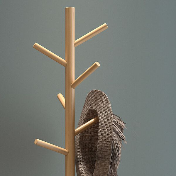 Rousseau Paltų kabykla Alba, baltos spalvos, metalas