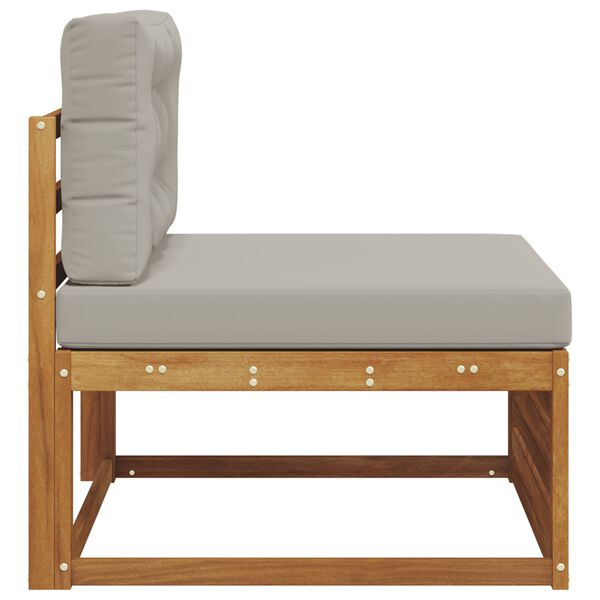 vidaXL Lauko vidurinė sofa Kietos akacijos mediena Natūrali