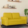 vidaXL Dvivietė sofa, geltonos spalvos, 120cm, aksomas