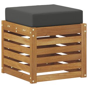 vidaXL Sėdima suolelis su pagalve 2 Vienetas Natūralus ir antracitas