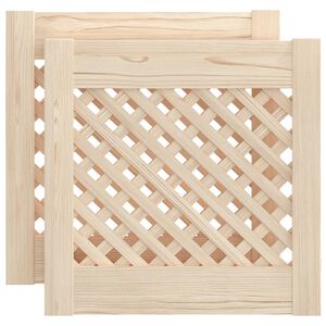 vidaXL Spintelės durelės, 2vnt., 39,5x39,5 cm, pu&scaron;is, grotelių dizaino