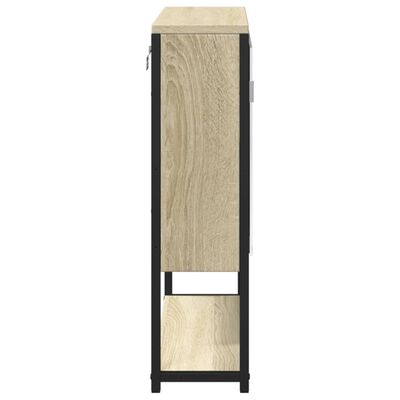 vidaXL Veidrodinė vonios spintelė, ąžuolo, 60x16x60cm, mediena