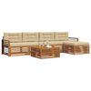 vidaXL Lauko sofos komplektas su pagalve 6 pcs Natūralus ir bežinis