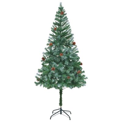 vidaXL Dirbtinė kalėdinė eglutė su kankorėžiais, 180 cm