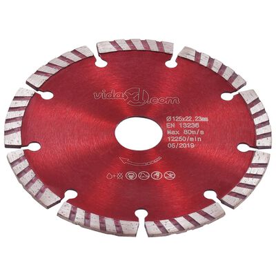 vidaXL Turbo deimantiniai pjovimo diskai, 2vnt., plienas, 125mm