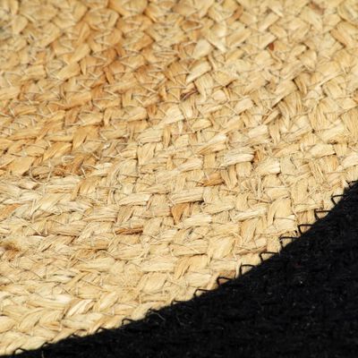 vidaXL Stalo kilimėliai, 6vnt., natūralios ir juodos spalvų, 38cm