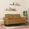 vidaXL Dvivietė sofa, rudos spalvos, 140cm, aksomas
