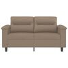 vidaXL Dvivietė sofa, kapučino spalvos, 120cm, dirbtinė oda
