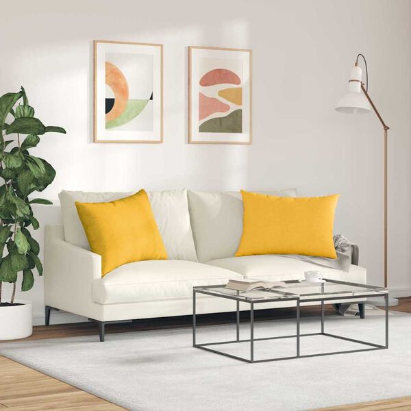 vidaXL Sofa Pagalvės 2 pcs Šviesi geltona 70 x 50 cm