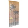 vidaXL Vabzdžių durų užuolaidos, palmės spaudinys, 100x220cm, bambukas