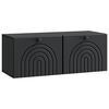 vidaXL Sieninė TV spintelė Juoda 78,5 x 31 x 30 cm Apdirbta mediena