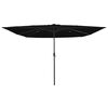 vidaXL Sodo skėtis Juoda 295 x 295 x 245 cm Poliesteris ir plienas