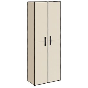 vidaXL Spintelė batams, kreminės spalvos, 60x30x166cm, audinys