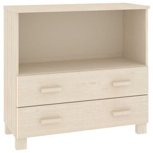 vidaXL &Scaron;oninė spintelė HAMAR, medaus ruda, 85x35x80cm, pu&scaron;ies masyvas