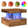 vidaXL Kavos staliukas su LED lemputėmis, medienos, 50x50x40cm