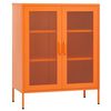 vidaXL Sandėliavimo spintelė, oranžinė, 80x35x101,5cm, plienas