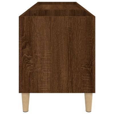 vidaXL Vinilinių plokštelių spintelė, ruda, 121x38x48cm, mediena