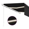 vidaXL Markizė su uždanga/LED/vėjo jutikliu, antracito, 5x3m