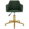 vidaXL Pasukamos valgomojo kėdės, 6vnt., tamsiai žalios, aksomas