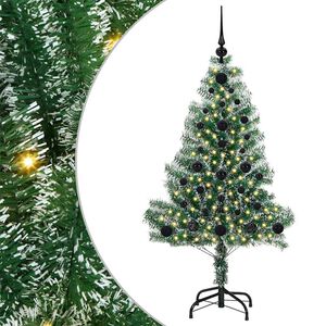 vidaXL Dirbtinė Kalėdų Eglė Su Sniegu ir LED &Scaron;viesa su 150 LED 120 cm